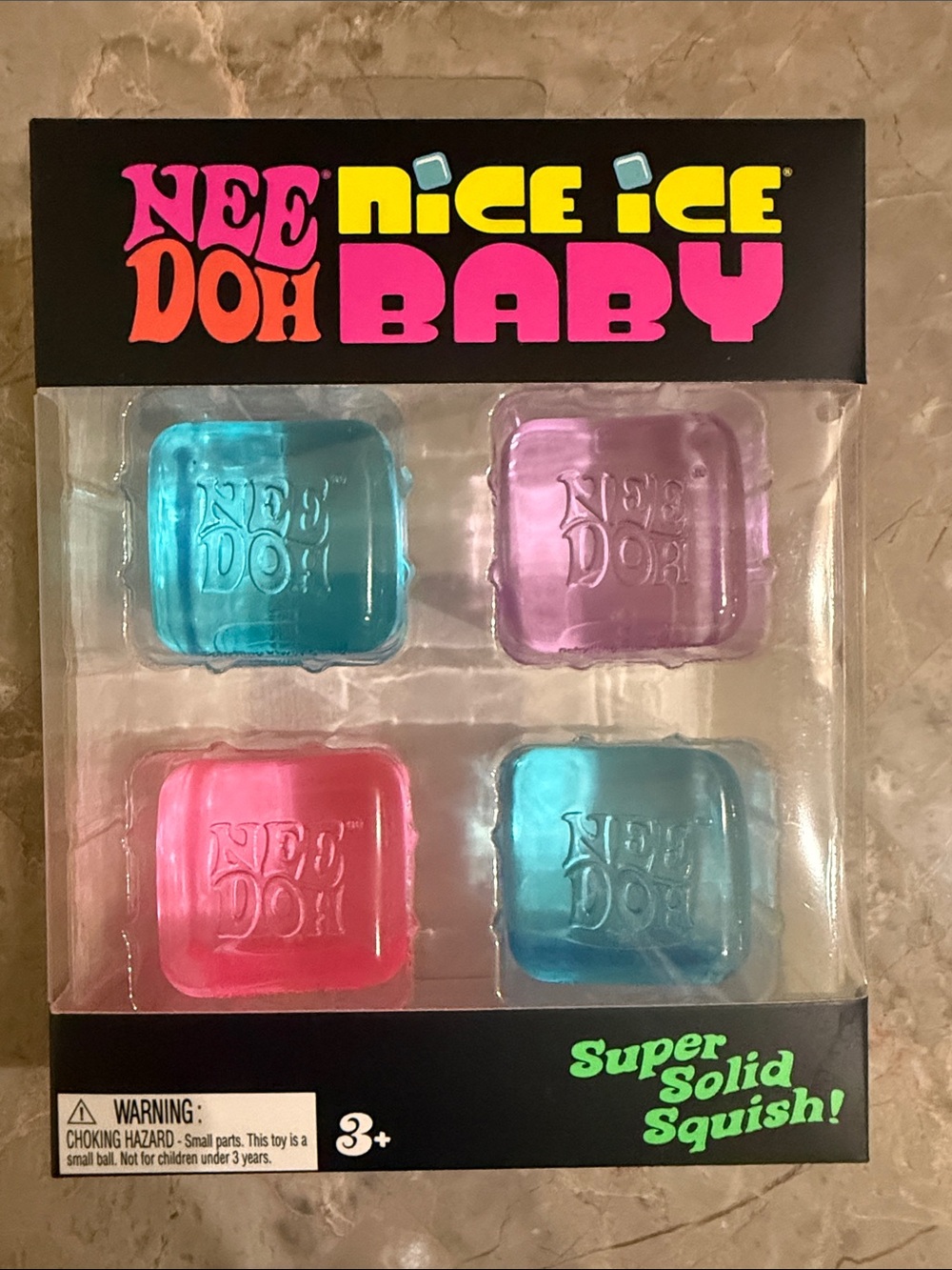 Authentic Needoh Nice Ice Baby Squishy Toy - Pink, Purple, Blue.  $25 each